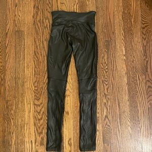 Spanx moto faux leather leggings